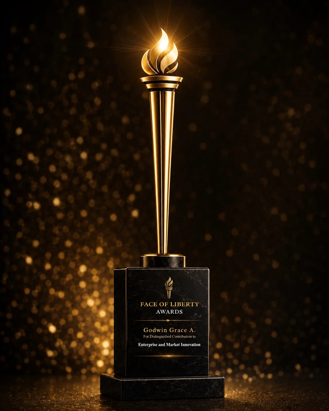 The Face of Liberty Awards trophy